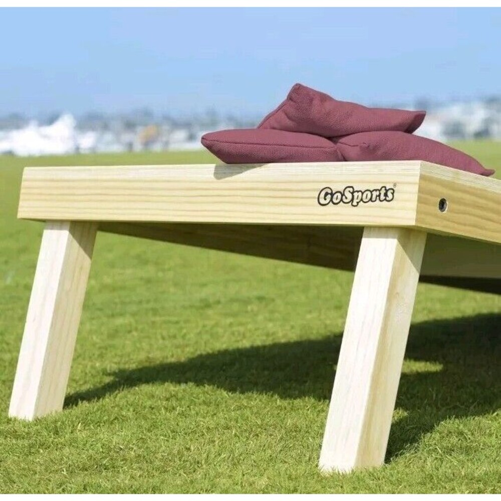 GoSports Cornhole Bean Bags Set of 4 - Regulation All Weather - 6 x 6", Burgandy - Picture 3 of 3